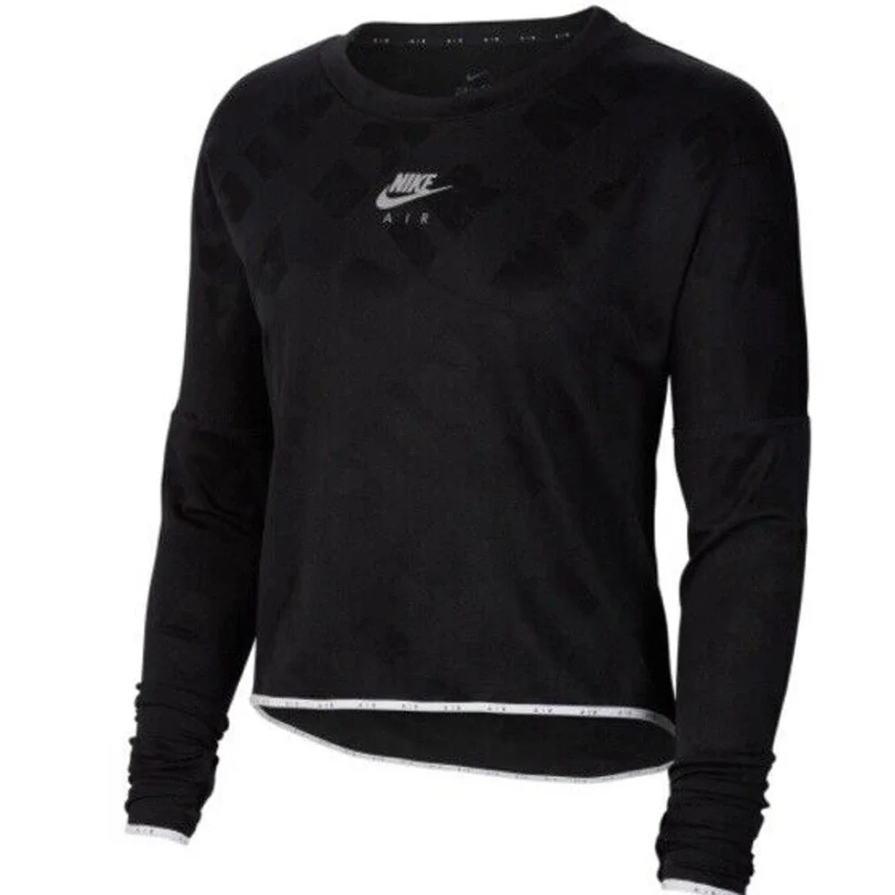 New Nike Dri-fit Women’s Functional Long Sleeve Crop Run Top Midlayer CJ1882-010